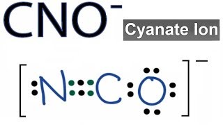 CNO Lewis Structure How to Draw the Dot Structure for the CNO Cyanate Ion [upl. by Ozkum]