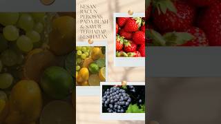 Bahaya Tersembunyi Racun Perosak dalam Buah amp Sayur Anda [upl. by Corabel465]