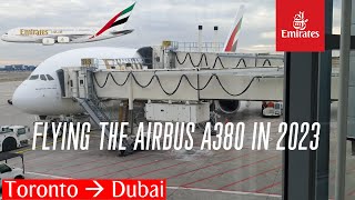 Emirates Airbus A380861 Toronto 🇨🇦  Dubai 🇦🇪 Trip Report Economy [upl. by Isadore]