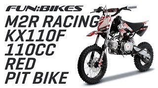 Product Overview M2R Racing KX110F 110cc 76cm Red Pit Bike [upl. by Alsi]