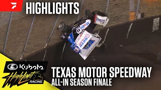 AllIn Championship Finale  Kubota High Limit Racing at Texas Motor Speedway 101224  Highlights [upl. by Pyszka]