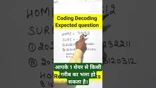 Coding Decoding Expected amp Repeated Reasoning Analogy ntpc ssccgl rrbgroupd ytshorts ytviral [upl. by Brigit]