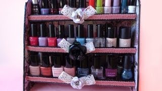 Espositore porta smalti fai da te  Nail polishes Expositor diy [upl. by Janene]