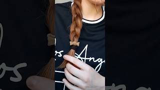 🎀 Tutorial shorts hair hairhacks fyp style longhair hairbows braids stylehair [upl. by Enilada]