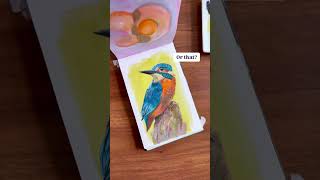 🦜 Comment this or that sketchbookideas gouachepainting watercolorpractice [upl. by Plunkett862]