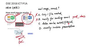 DSE 2018 ICT MC14  Properties of mail merge [upl. by Eli825]