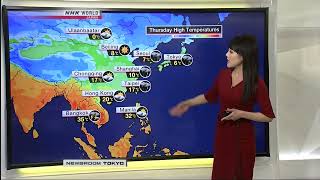 Sayaka Mori NHK World HD Newsroom Tokyo Weather March 7th 2018 [upl. by Schweitzer]