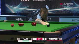 WATCH RECORD SNOOKER SHOOT OUT BREAK Mark Allen breaks record but then blasts tournament [upl. by Adnahsor802]