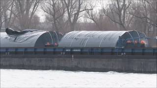 Binnenschiff ELAN mit großer Ladung auf dem Rhein [upl. by Anej362]