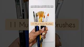 Types of brushes and their uses 🎨🖌 shorts art [upl. by Marie]