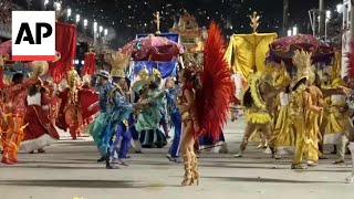 Six top samba schools shine in Rio de Janeiro Carnival parade [upl. by Arrio661]