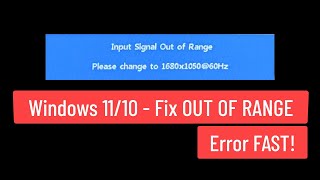 Windows 1110  Fix OUT OF RANGE Error Fast [upl. by Ellen]