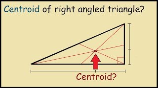 Centroid of a right angle triangle Graphical Proof [upl. by Durarte]