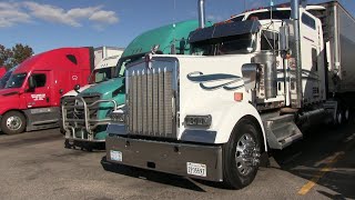 White Kenworth W900 Spotted At Michigan Truck Stop [upl. by Tamra]