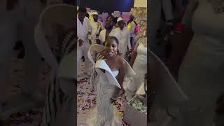 Veekee James Dance  Min Peterson Okopi 💍 Prudent Gabriels White Wedding Reception 🤍✨️ [upl. by Tirza147]