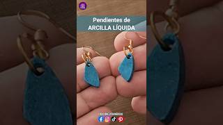 Pendientes de ARCILLA LÍQUIDA  Creaciones Poliméricas short [upl. by Reivazx]