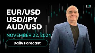 EURUSD USDJPY AUDUSD Price Forecast Today Euro Yen Dollar Technical Analysis November 22 [upl. by Sivek]