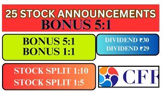 INTERIM DIVIDEND ₹30 amp ₹29 ANNOUNCED BY HIGH GROWTH COMPANIES  BONUS 11 amp BONUS 51 ANNOUNCED [upl. by Daron913]