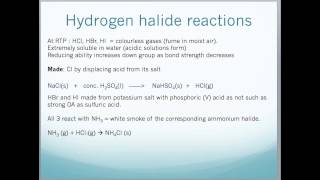 Properties and reactions of Group 7 elements and compounds inorganic [upl. by Cyndie154]