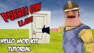 como hacer una puerta cerrada con llaveHello mod kit tutorial 1 TheMrRojo helloneighbor [upl. by Sileas]