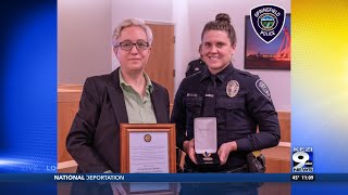 Springfield police officer receives law enforcement medal of honor [upl. by Lizzie]