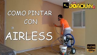 COMO PINTAR INTERIORES CON AIRLESS PASO A PASO techosesquinas y paredes [upl. by Enilatan]