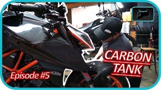 CARBON FIBER TANK  Carbon SuperDuke Build Series  Episode 5  Kischardio [upl. by Hubie38]