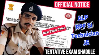 RRB New Exam SCHEDULE OUT NOW 🔥 RPF SI REVISED EXAM DATES Tentative Examination Notice [upl. by Eardnaed]