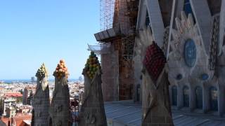 Basilica de la Sagrada Familia  quick tour including Nativity Towers [upl. by Anaujat]