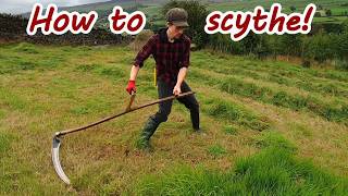 Scythe Mowing Technique  Learn to Scythe [upl. by Jamila237]