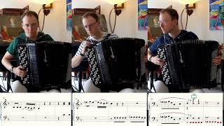 Mozart  Requiem  Recordare 3 accordions [upl. by Elohcim]