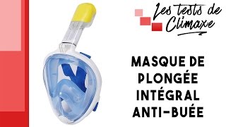 Test dun masque de plongée intégral antibuée et son tuba [upl. by Lamaaj]