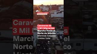 Caravana de 3 mil migrantes marcha hacia el norte de México mientras EE UU vota  N Shorts [upl. by Kean476]