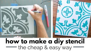 How to Make a DIY Stencil the Cheap and Easy Way  No cutting machine needed [upl. by Afrika]