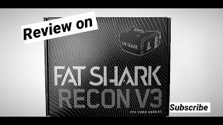 fat shark recon v3 fpv goggles review [upl. by Venu]