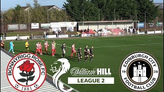 HIGHLIGHTS  Bonnyrigg Rose 20 Edinburgh City  Manager Interview  191024 [upl. by Balkin492]