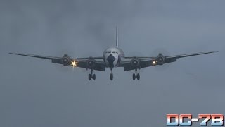 Eastern DC7 at St Maarten with Crosswind [upl. by Llehsad128]