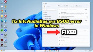 FIXED IntcAudioBussys BSOD error in Windows [upl. by Eelanna]