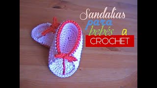 SANDALIAS para BEBÉ a CROCHET zurdo [upl. by Allekram]