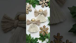 DIY Macrame Angel Christmas Ornament Simple Tutorial [upl. by Eadmund]