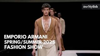 Emporio Armani Fashion Show  Mens SpringSummer 2025  Milan Fashion Week 4K  tooStylish [upl. by Angelique]