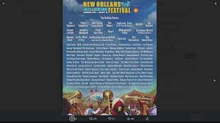 2024 Jazz Fest lineup Earth Wind and Fire Foo Fighters Vampire Weekend Neil Young join The Rolli [upl. by Gerald]