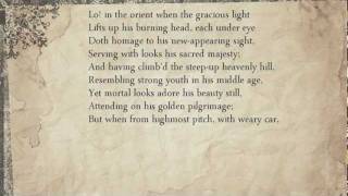 Shakespeare sonnets LiteraturePoetry Sonnet 7 Lo in the orient when the gracious light [upl. by Acirem99]