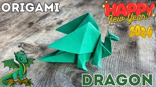 ORIGAMI DRAGON EASY TUTORIAL FOLDING PAPER DRAGON ORIGAMI INSTRUCTIONS  HOW TO MAKE COOL DRAGON [upl. by Sheryle]