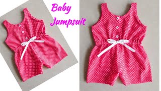 Baby Jumpsuit  Dungaree Dress Cutting and Stitching with button placket [upl. by Grata]