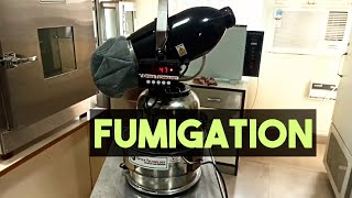 Fumigation Process in Hindi  Fogger Machine  Fumigation in Laboratory [upl. by Oranneg455]