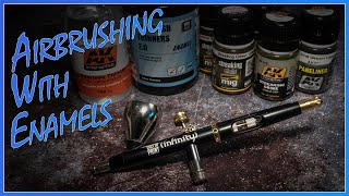 Airbrushing Enamel Paints What you NEED to know [upl. by Helbonnas119]