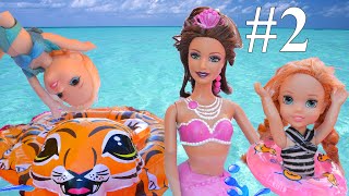 Anna and Elsa Toddlers take Swimming Lessons Turtle Pool Mermaids Ariel  2 Toys In Action I Ep 85 [upl. by Blunk820]