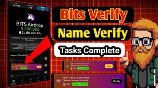 Bits coin name verify tasks ki vabe complete korbo  Bits Verify Task Complete [upl. by Chemaram979]