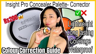 Review INSIGHT Cosmetics Pro Concealer Palette Corrector  How To Use Colour Corrector SHERY [upl. by Ellard]